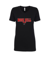 Rose Hill HS Golf Block 2 - Womens Vneck
