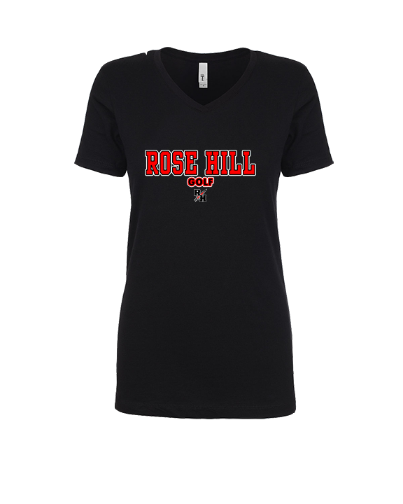 Rose Hill HS Golf Block 2 - Womens Vneck