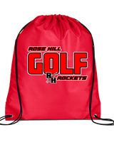 Rose Hill HS Golf Bold - Drawstring Bag
