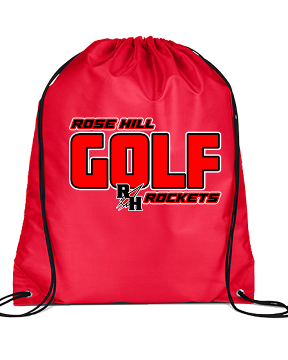 Rose Hill HS Golf Bold - Drawstring Bag