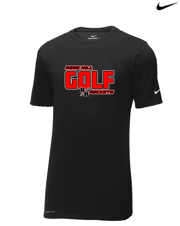 Rose Hill HS Golf Bold - Mens Nike Cotton Poly Tee