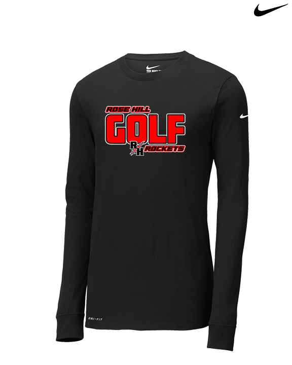 Rose Hill HS Golf Bold - Mens Nike Longsleeve