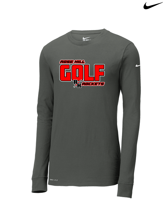 Rose Hill HS Golf Bold - Mens Nike Longsleeve
