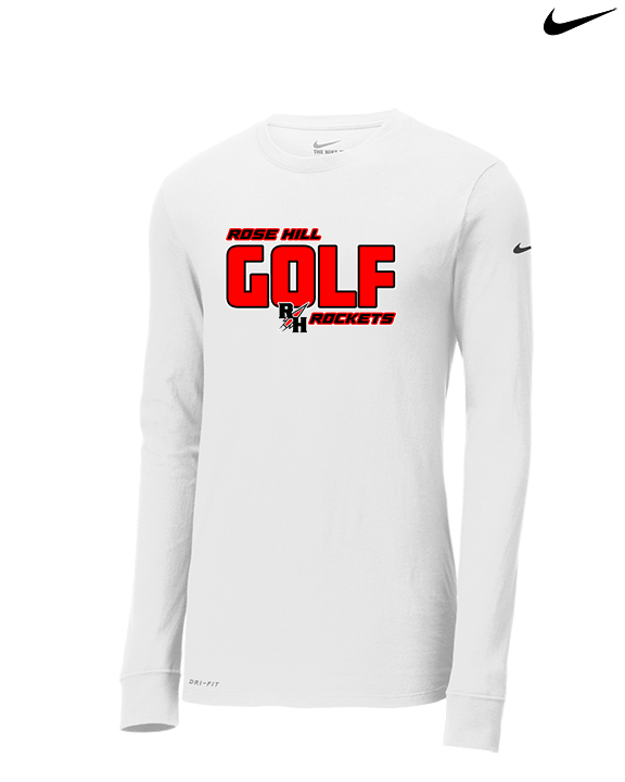 Rose Hill HS Golf Bold - Mens Nike Longsleeve