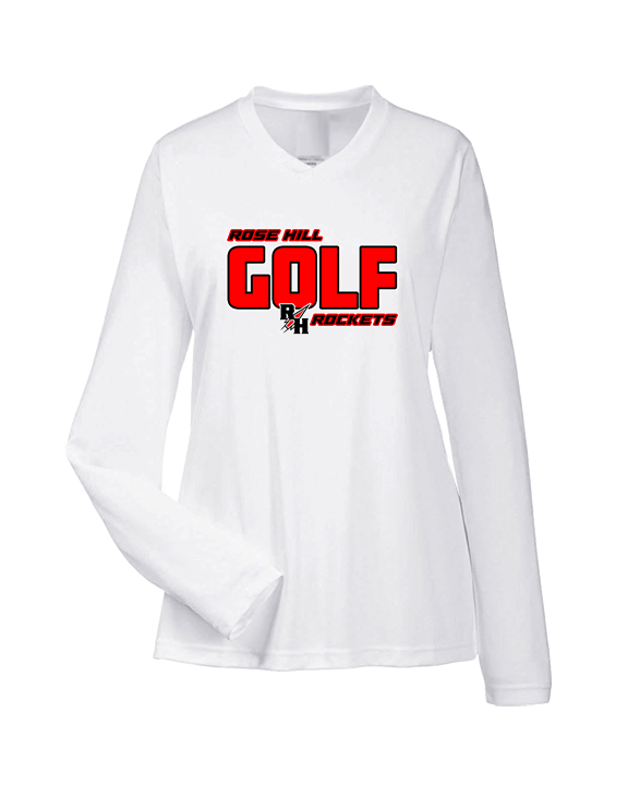 Rose Hill HS Golf Bold - Womens Performance Longsleeve