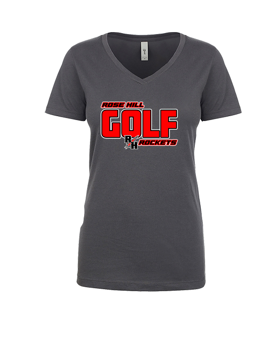 Rose Hill HS Golf Bold - Womens Vneck