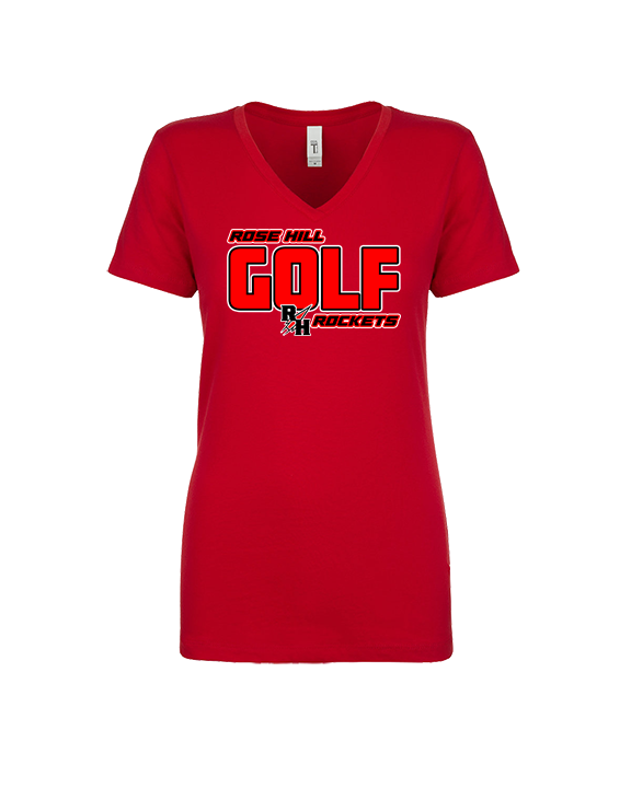 Rose Hill HS Golf Bold - Womens Vneck