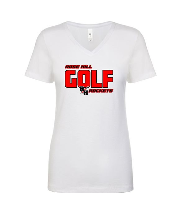Rose Hill HS Golf Bold - Womens Vneck