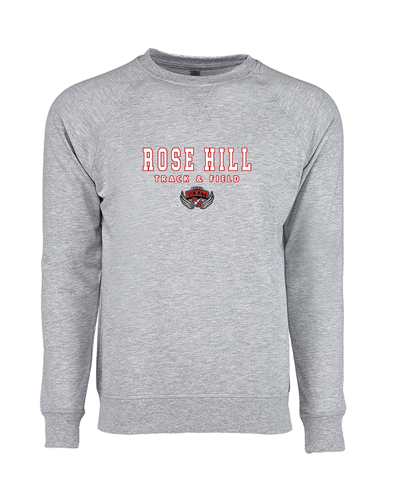 Rose Hill HS Track & Field Block - Crewneck Sweatshirt