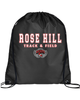Rose Hill HS Track & Field Block - Drawstring Bag