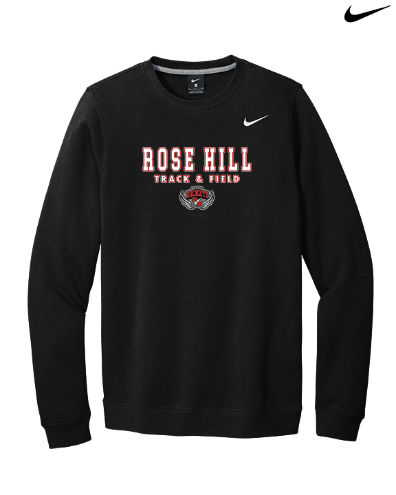 Rose Hill HS Track & Field Block - Mens Nike Crewneck