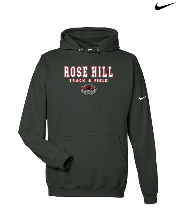 Rose Hill HS Track & Field Block - Nike Club Fleece Hoodie