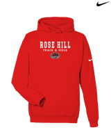 Rose Hill HS Track & Field Block - Nike Club Fleece Hoodie