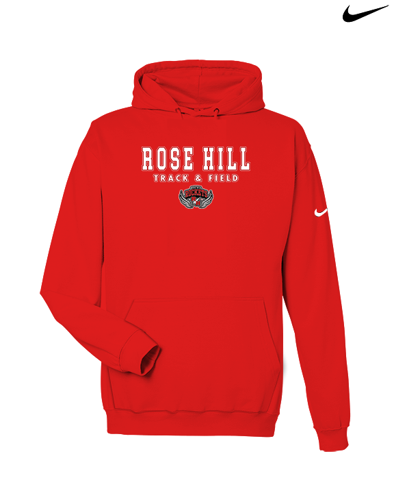 Rose Hill HS Track & Field Block - Nike Club Fleece Hoodie