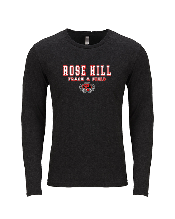 Rose Hill HS Track & Field Block - Tri-Blend Long Sleeve