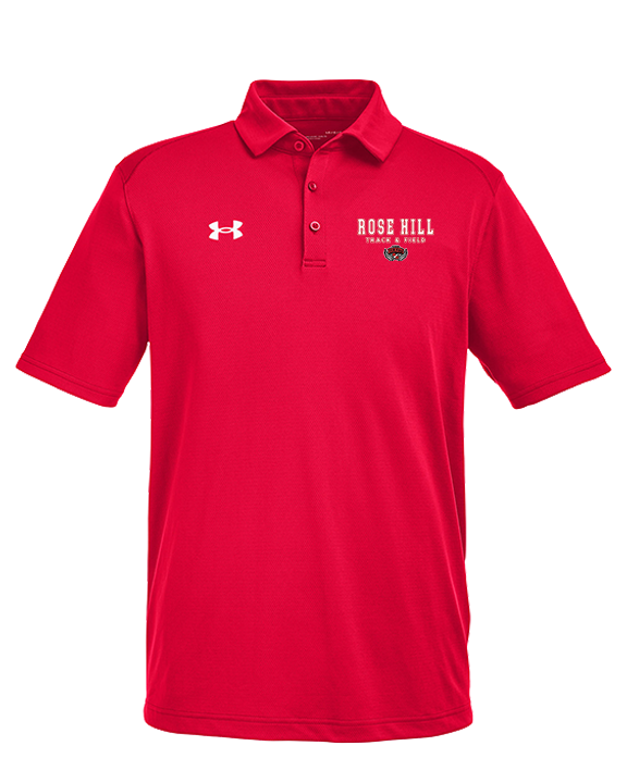 Rose Hill HS Track & Field Block - Under Armour Mens Tech Polo