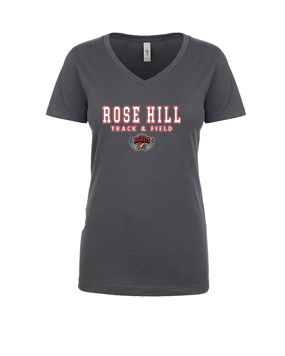 Rose Hill HS Track & Field Block - Womens Vneck