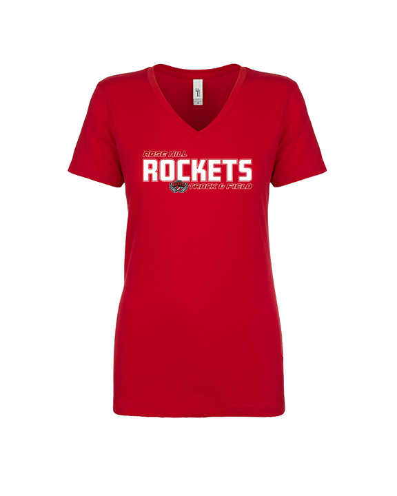 Rose Hill HS Track & Field Bold - Womens Vneck