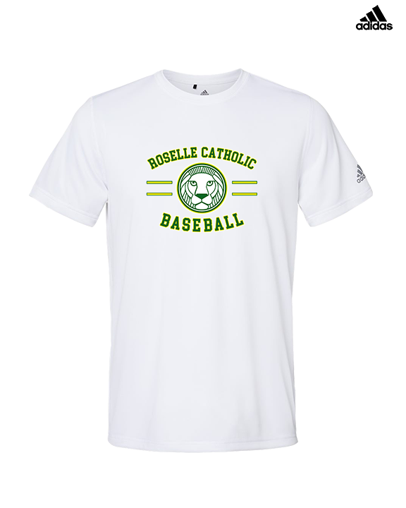 Roselle Catholic HS Baseball Curve - Mens Adidas Performance Shirt