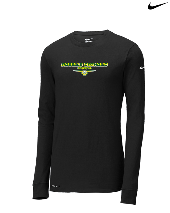 Roselle Catholic HS Baseball Design - Mens Nike Longsleeve