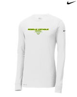 Roselle Catholic HS Baseball Design - Mens Nike Longsleeve