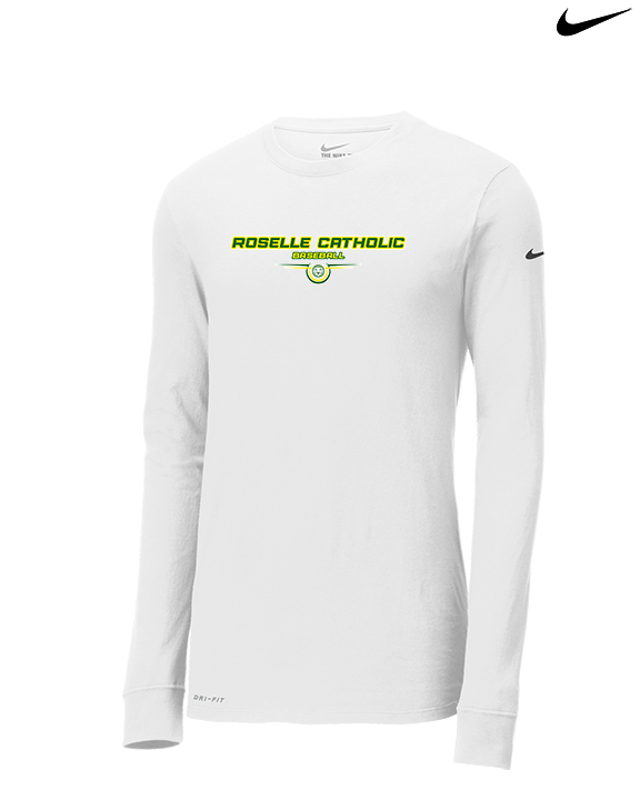 Roselle Catholic HS Baseball Design - Mens Nike Longsleeve