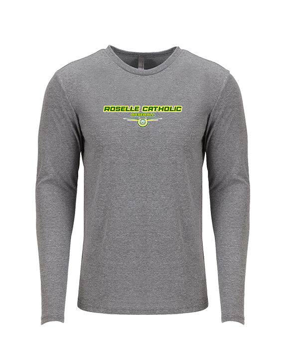 Roselle Catholic HS Baseball Design - Tri-Blend Long Sleeve
