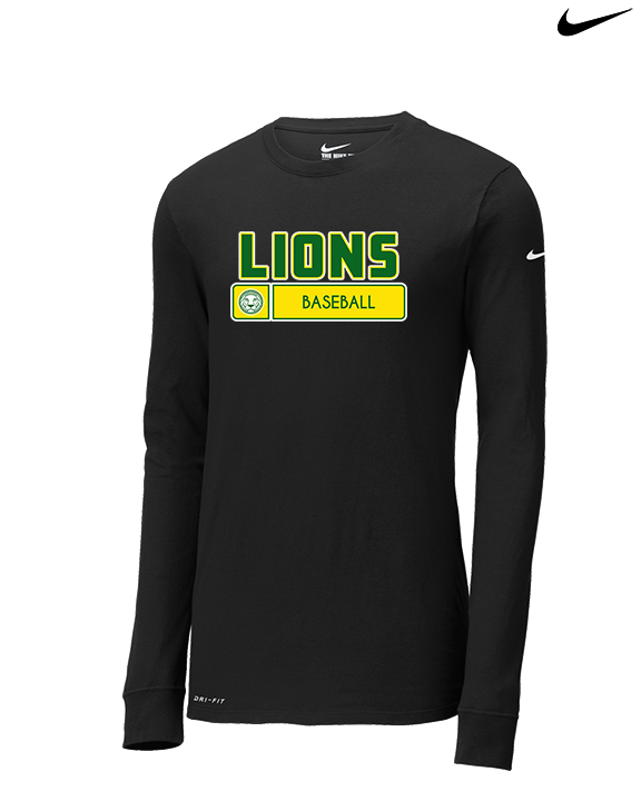 Roselle Catholic HS Baseball Pennant - Mens Nike Longsleeve