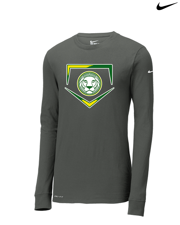 Roselle Catholic HS Baseball Plate - Mens Nike Longsleeve