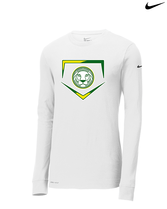 Roselle Catholic HS Baseball Plate - Mens Nike Longsleeve