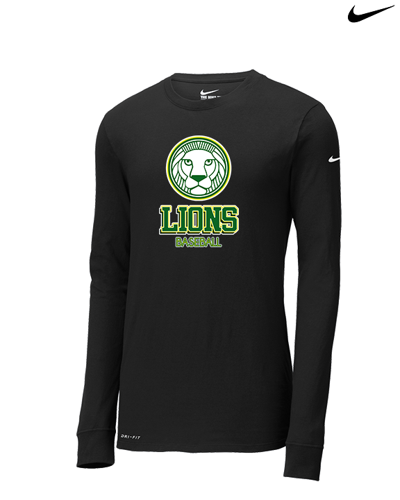 Roselle Catholic HS Baseball Shadow - Mens Nike Longsleeve