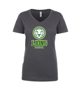 Roselle Catholic HS Baseball Shadow - Womens Vneck