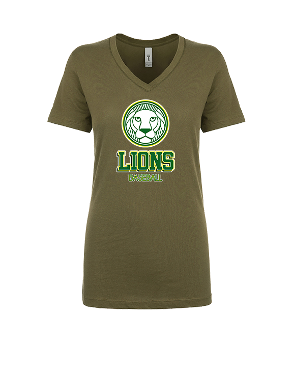 Roselle Catholic HS Baseball Shadow - Womens Vneck