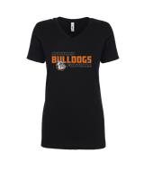 Rudyard HS Football Bold - Womens Vneck
