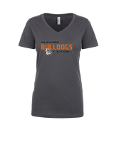 Rudyard HS Football Bold - Womens Vneck