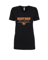 Rudyard HS Football Design - Womens Vneck
