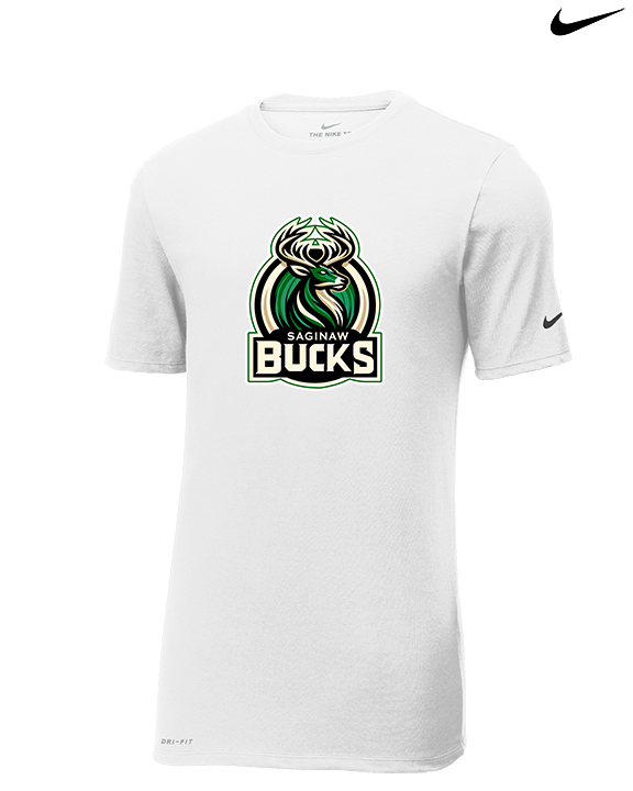 Saginaw Bucks Basketball Logo - Mens Nike Cotton Poly Tee