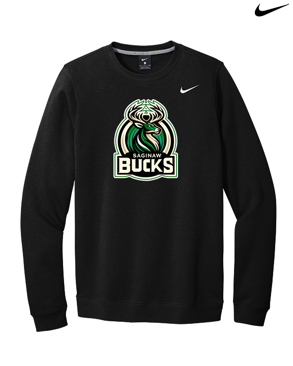 Saginaw Bucks Basketball Logo - Mens Nike Crewneck