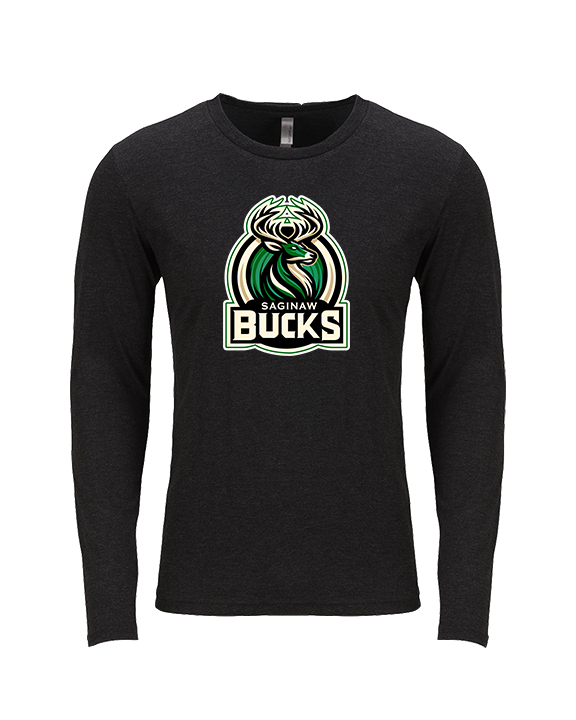 Saginaw Bucks Basketball Logo - Tri-Blend Long Sleeve