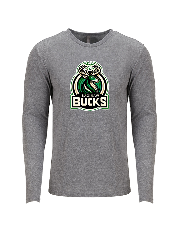 Saginaw Bucks Basketball Logo - Tri-Blend Long Sleeve