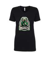 Saginaw Bucks Basketball Logo - Womens Vneck