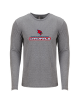 Saginaw Valley State University Baseball Cardinals - Tri-Blend Long Sleeve