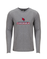 Saginaw Valley State University Soccer Cardinals - Tri-Blend Long Sleeve