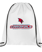 Saginaw Valley State University Womens Lacrosse Lacrosse - Drawstring Bag