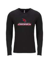Saginaw Valley State University Womens Soccer Cardinals - Tri-Blend Long Sleeve