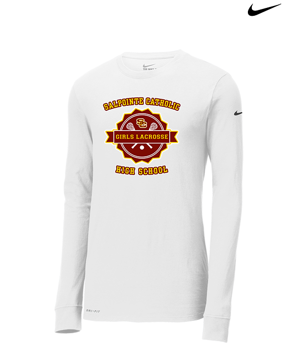 Salpointe Catholic HS Girls Lacrosse Badge - Mens Nike Longsleeve