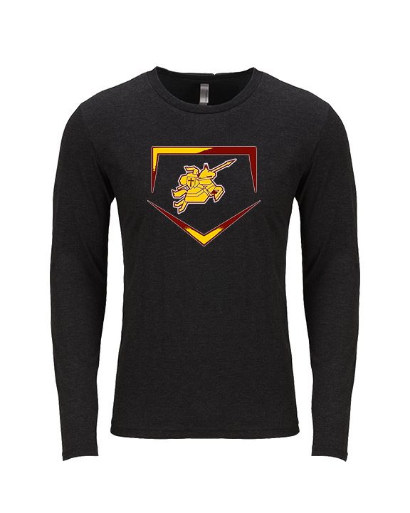 Salpointe Catholic HS Softball Plate - Tri-Blend Long Sleeve