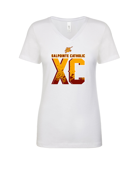 Salpointe Catholic HS XC Splatter - Womens Vneck