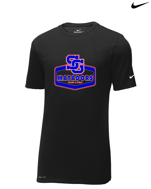 San Gabriel HS Track & Field Board - Mens Nike Cotton Poly Tee
