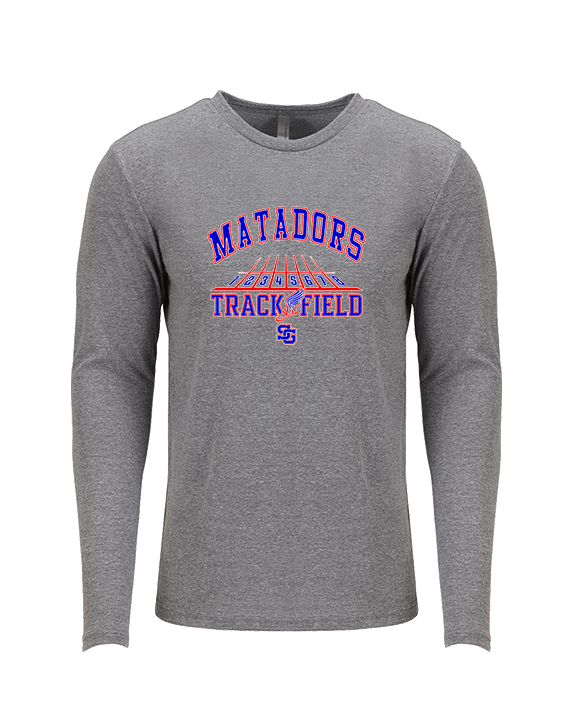 San Gabriel HS Track & Field Lanes - Tri-Blend Long Sleeve